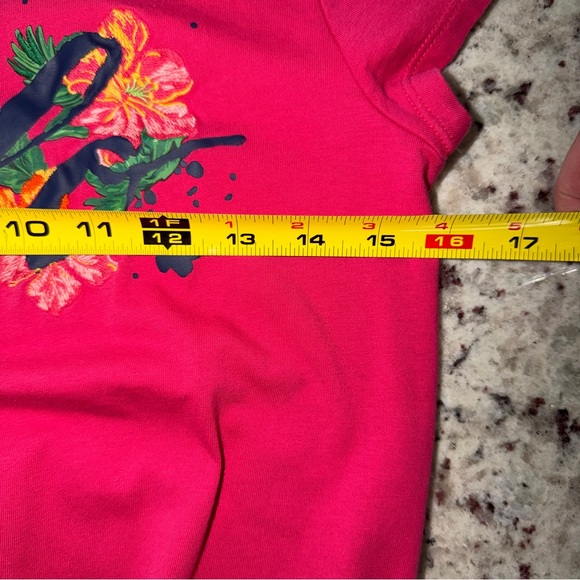 Polo Ralph Lauren Girls Large 10/12 Logo Floral Cotton Jersey T-shirt Pink Dress - Picture 7 of 9